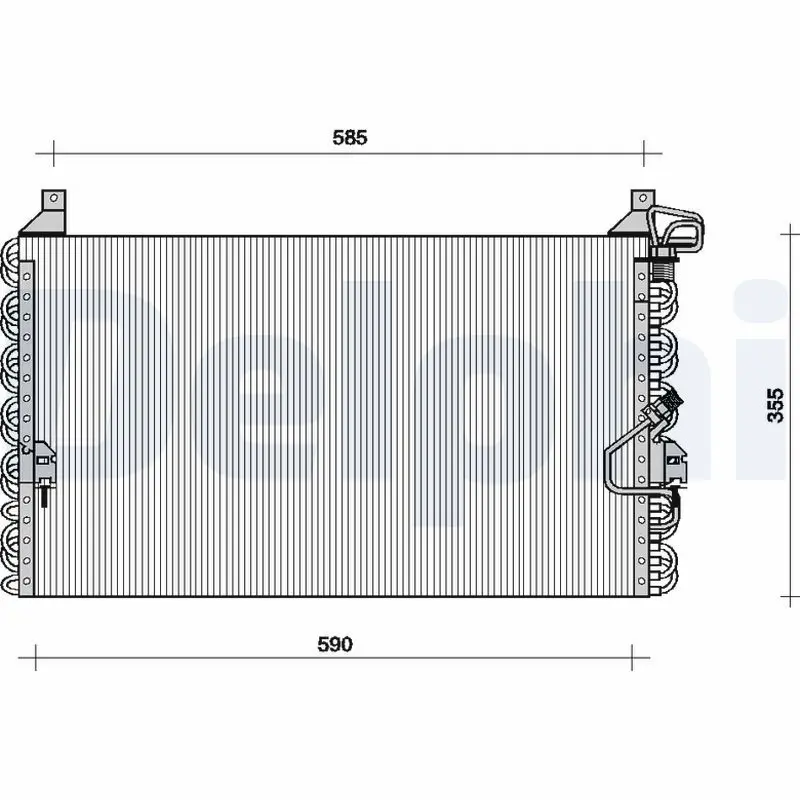 Handler.Part Condenser, air conditioning DELPHI TSP0225044 1