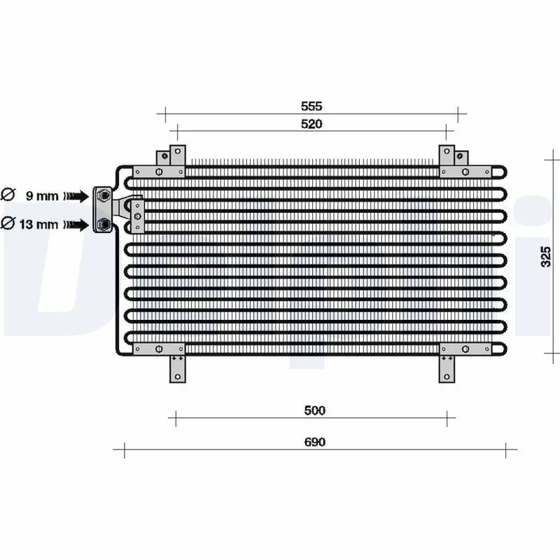 Handler.Part Condenser, air conditioning DELPHI TSP0225059 1