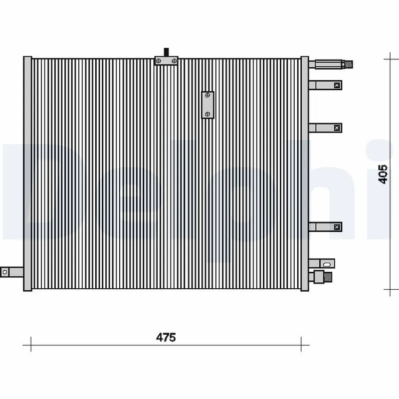 Handler.Part Condenser, air conditioning DELPHI TSP0225070 1