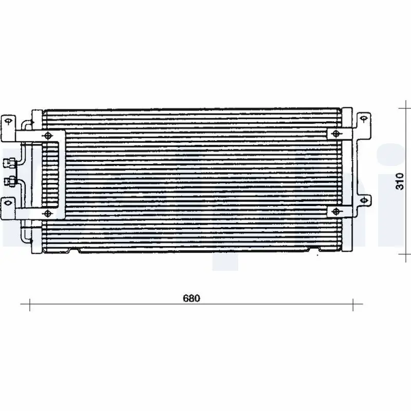 Handler.Part Condenser, air conditioning DELPHI TSP0225075 1