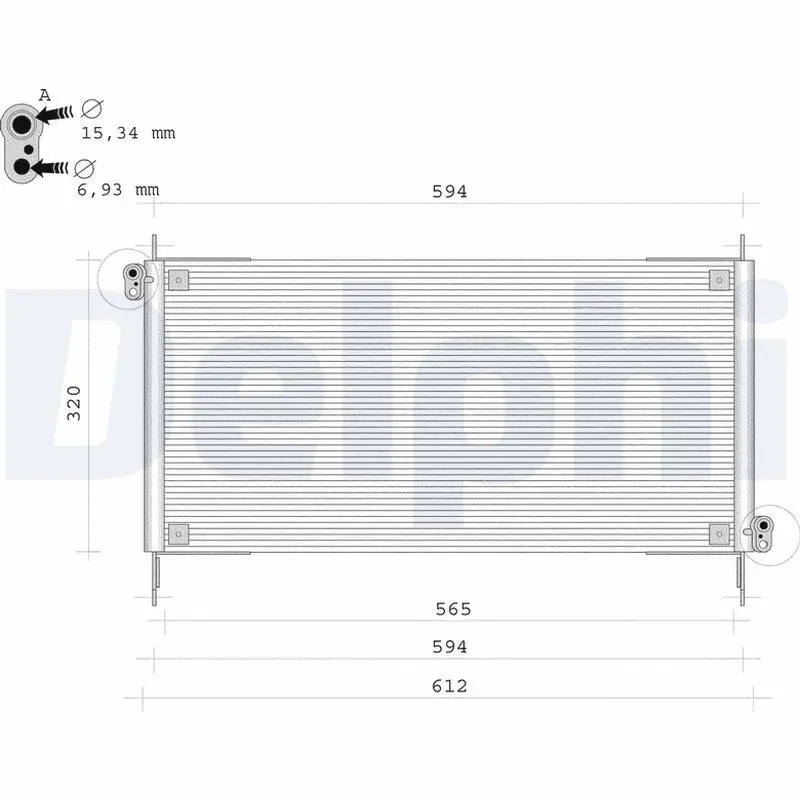 Handler.Part Condenser, air conditioning DELPHI TSP0225109 1