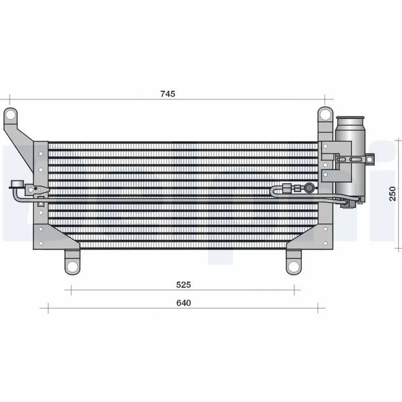 Handler.Part Condenser, air conditioning DELPHI TSP0225114 1