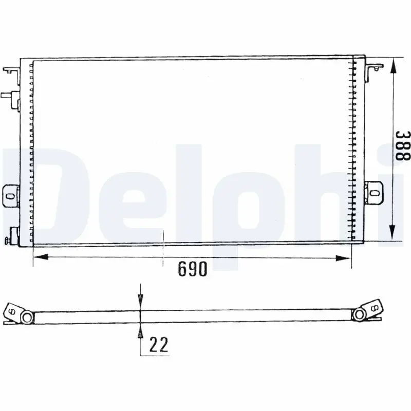 Handler.Part Condenser, air conditioning DELPHI TSP0225135 1