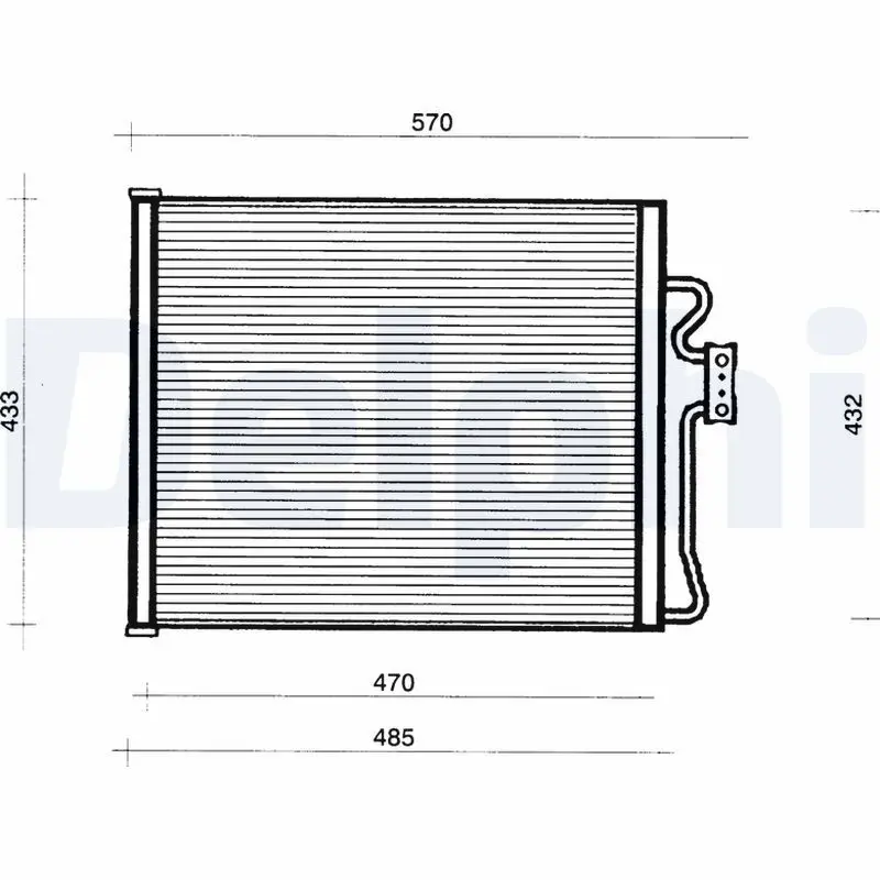 Handler.Part Condenser, air conditioning DELPHI TSP0225155 1