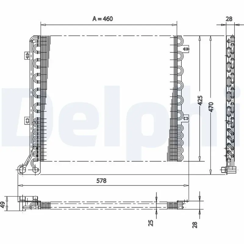 Handler.Part Condenser, air conditioning DELPHI TSP0225167 1