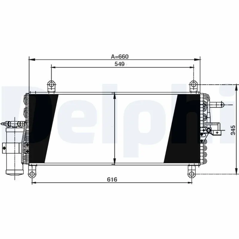 Handler.Part Condenser, air conditioning DELPHI TSP0225171 1