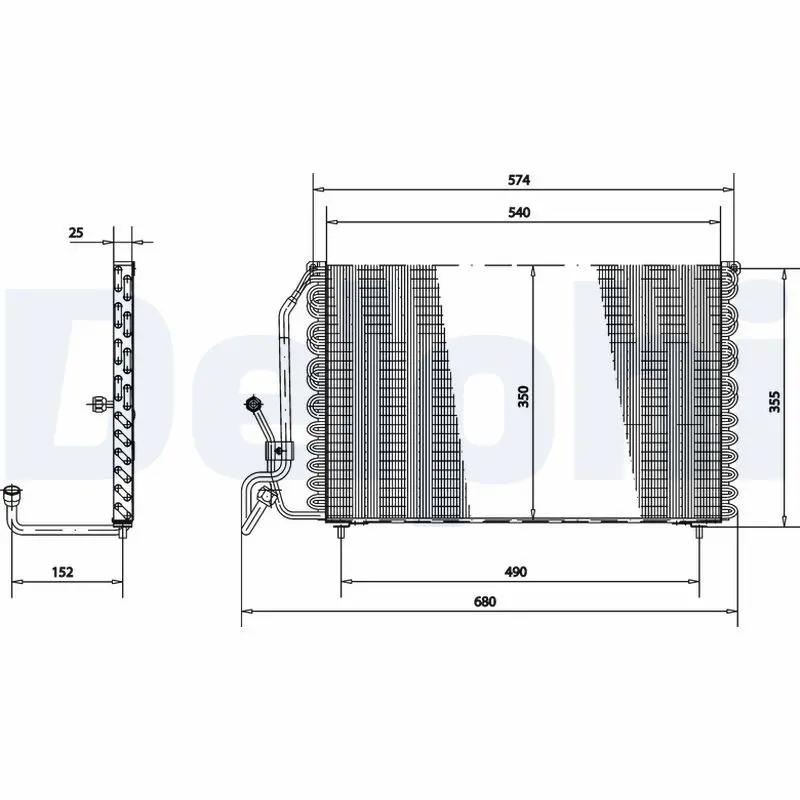 Handler.Part Condenser, air conditioning DELPHI TSP0225177 1