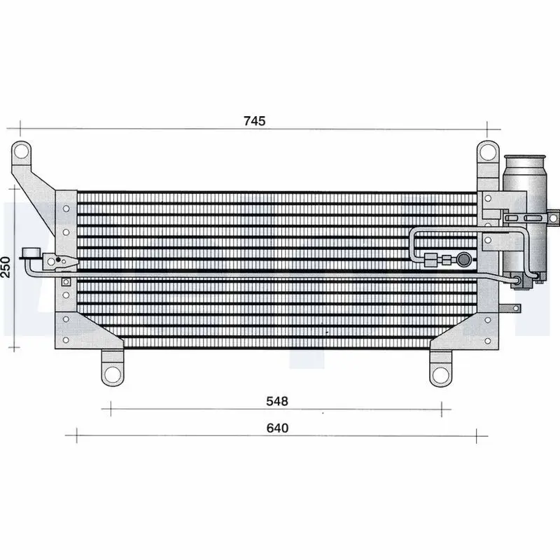 Handler.Part Condenser, air conditioning DELPHI TSP0225188 1