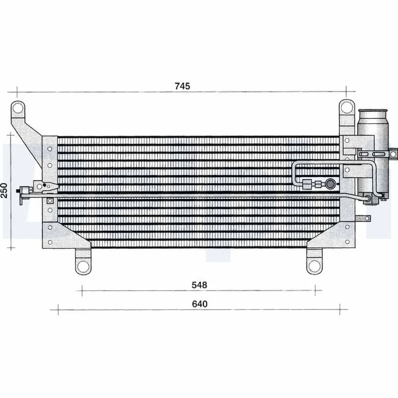 Handler.Part Condenser, air conditioning DELPHI TSP0225189 1