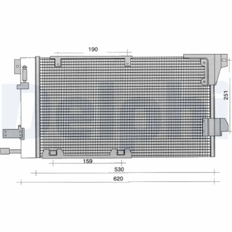 Handler.Part Condenser, air conditioning DELPHI TSP0225196 1