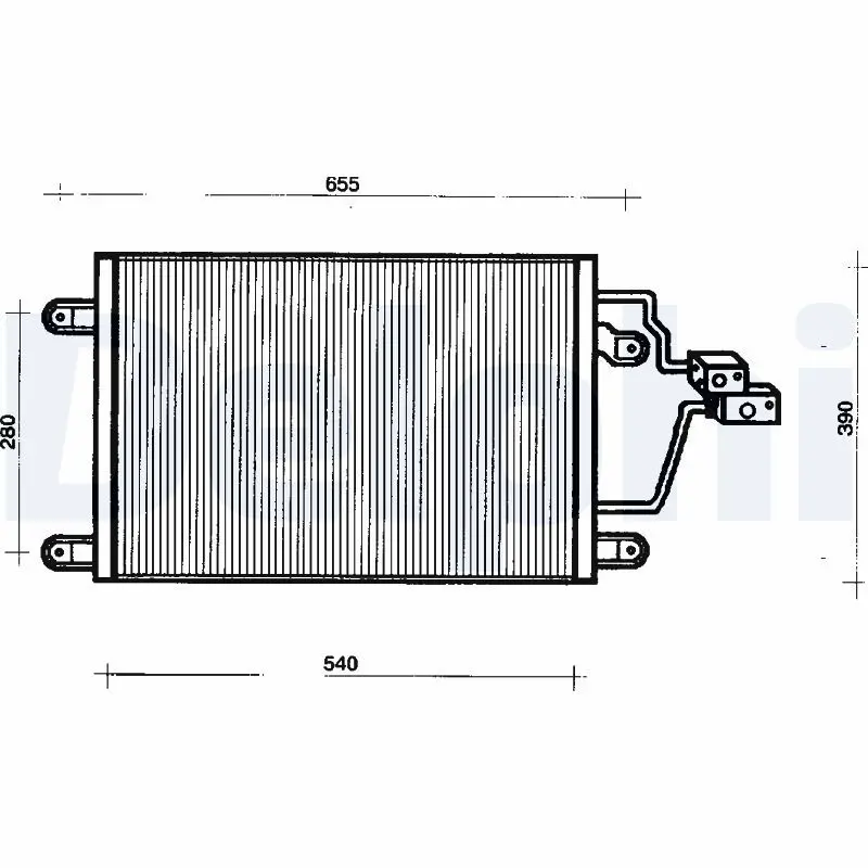 Handler.Part Condenser, air conditioning DELPHI TSP0225200 1