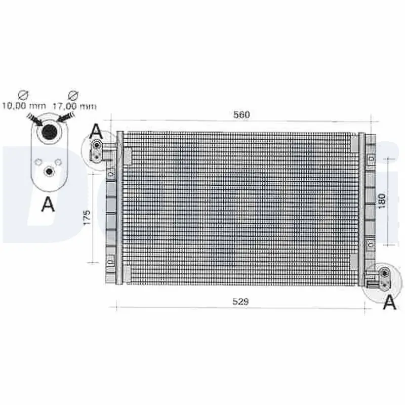 Handler.Part Condenser, air conditioning DELPHI TSP0225262 1