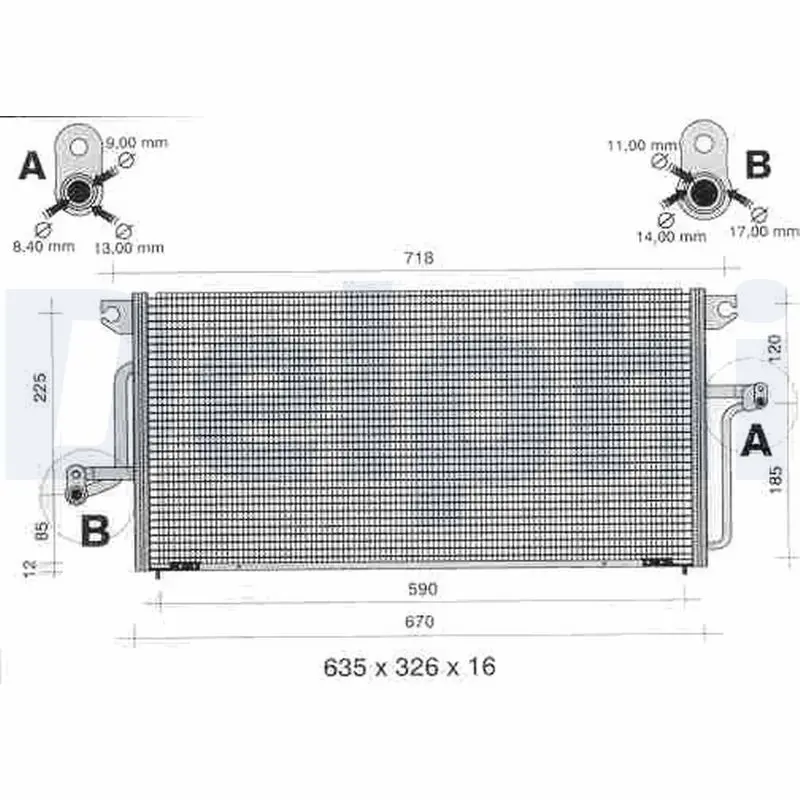 Handler.Part Condenser, air conditioning DELPHI TSP0225336 1