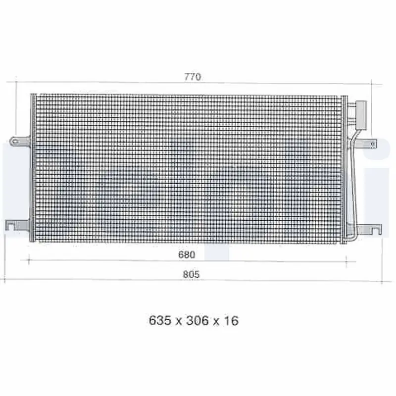 Handler.Part Condenser, air conditioning DELPHI TSP0225393 1