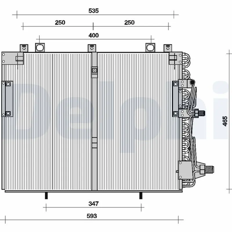 Handler.Part Condenser, air conditioning DELPHI TSP0225036 1