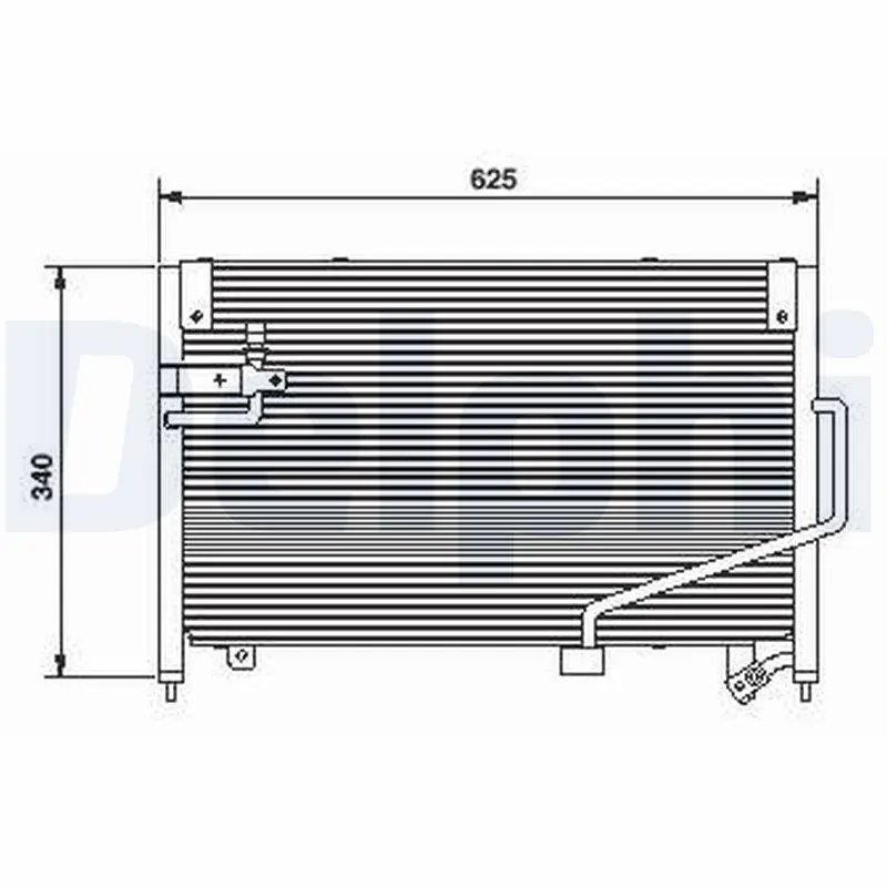 Handler.Part Condenser, air conditioning DELPHI TSP0225493 1