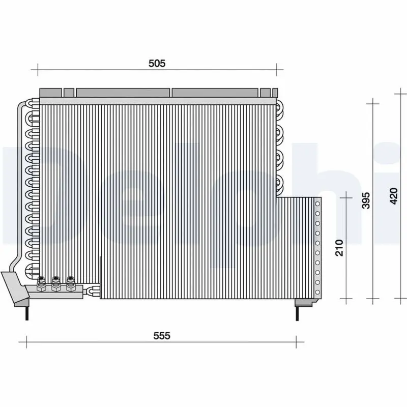 Handler.Part Condenser, air conditioning DELPHI TSP0225079 1