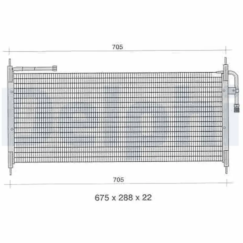 Handler.Part Condenser, air conditioning DELPHI TSP0225297 1