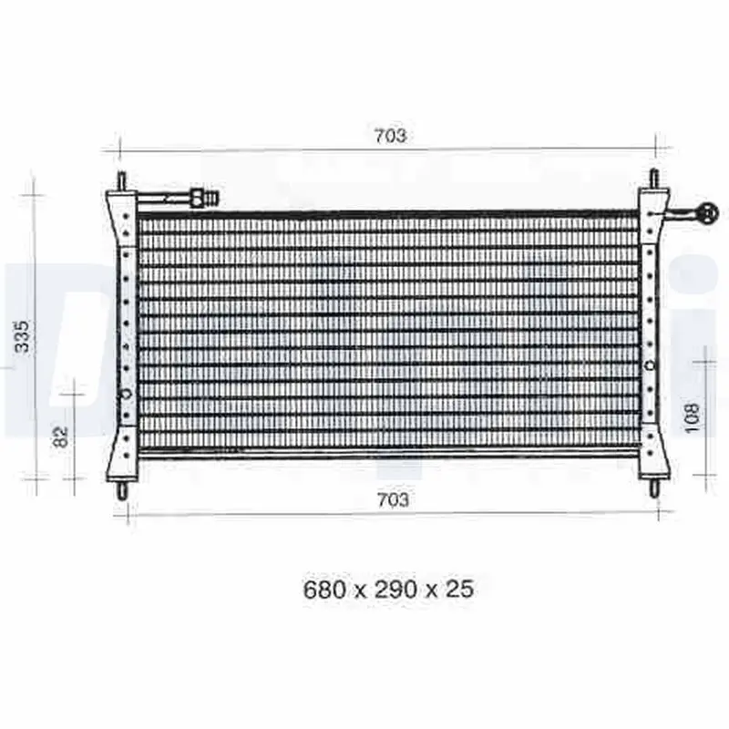 Handler.Part Condenser, air conditioning DELPHI TSP0225299 1