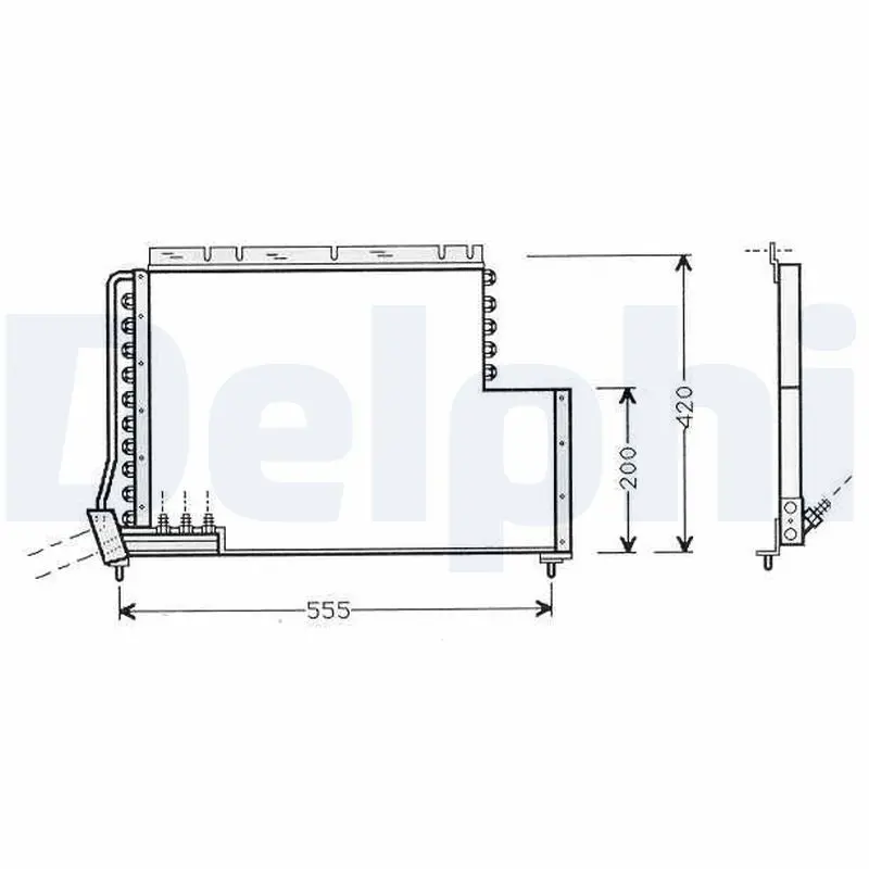 Handler.Part Condenser, air conditioning DELPHI TSP0225450 1