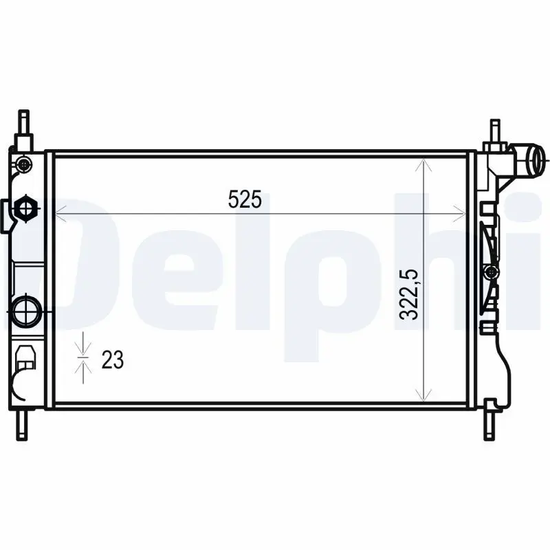 Handler.Part Radiator, engine cooling DELPHI TSP0524016 1