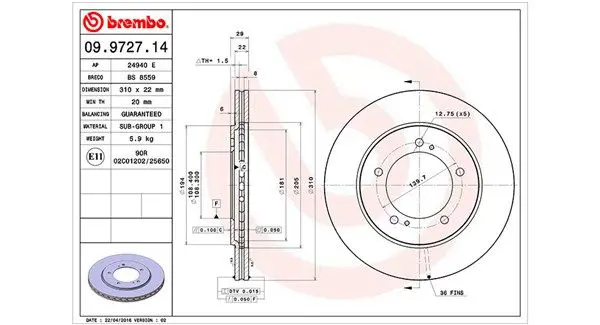 Handler.Part Brake disc Magneti Marelli 360406009000 1