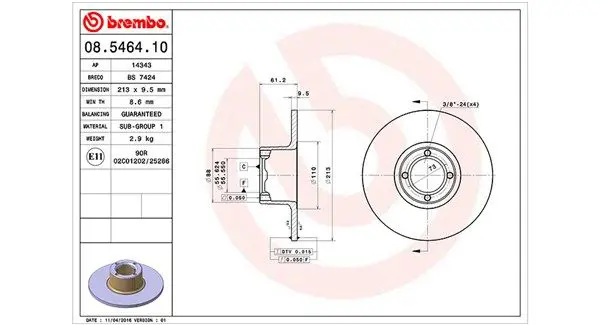 Handler.Part Brake disc Magneti Marelli 360406014000 1