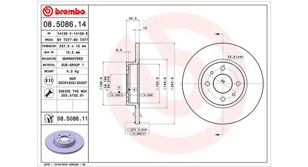 Handler.Part Brake disc Magneti Marelli 360406021800 1