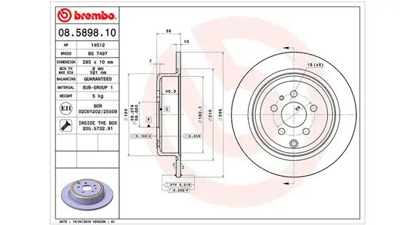 Handler.Part Brake disc Magneti Marelli 360406022400 1