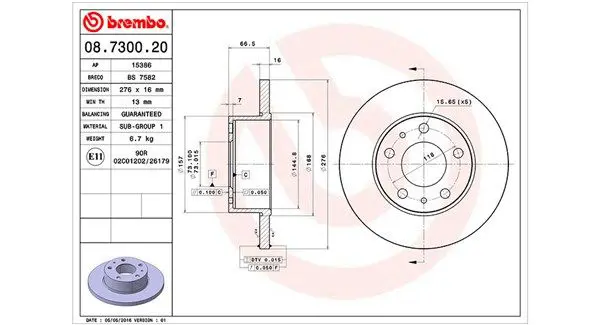 Handler.Part Brake disc Magneti Marelli 360406023400 1