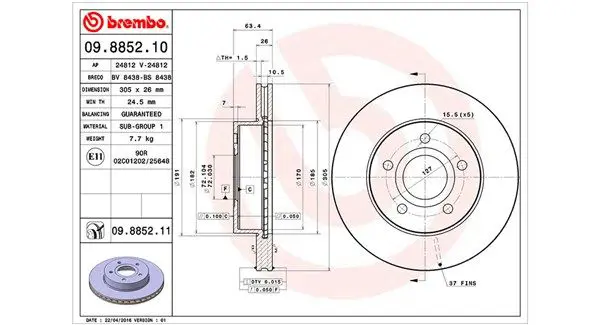 Handler.Part Brake disc Magneti Marelli 360406029900 1