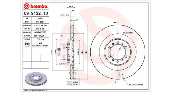 Handler.Part Brake disc Magneti Marelli 360406034500 1