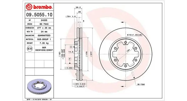 Handler.Part Brake disc Magneti Marelli 360406035000 1