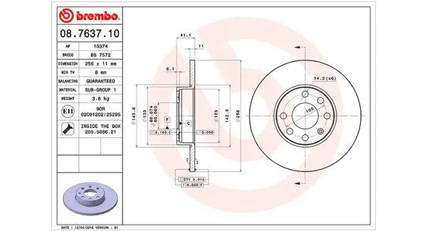 Handler.Part Brake disc Magneti Marelli 360406038600 1