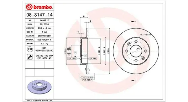 Handler.Part Brake disc Magneti Marelli 360406042200 1