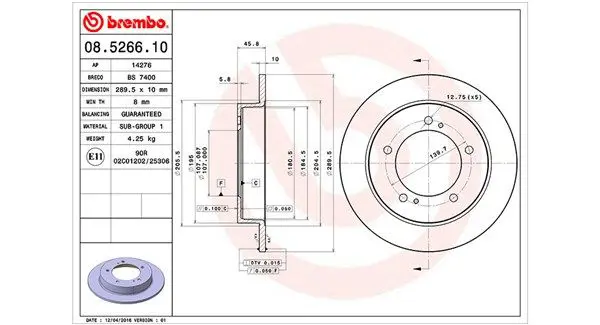 Handler.Part Brake disc Magneti Marelli 360406045900 1