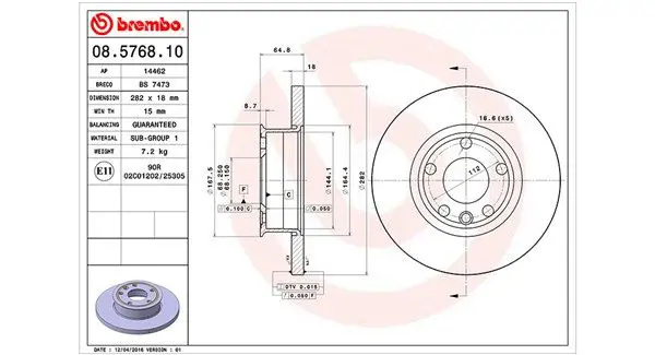 Handler.Part Brake disc Magneti Marelli 360406049000 1