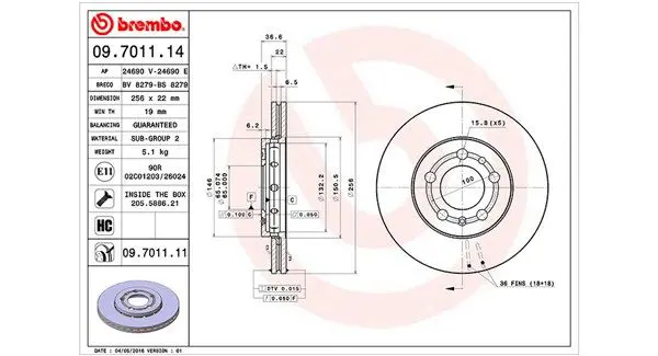 Handler.Part Brake disc Magneti Marelli 360406049400 1