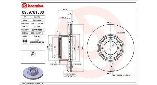 Handler.Part Brake disc Magneti Marelli 360406062200 1