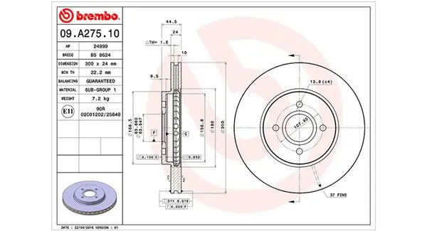 Handler.Part Brake disc Magneti Marelli 360406063300 1