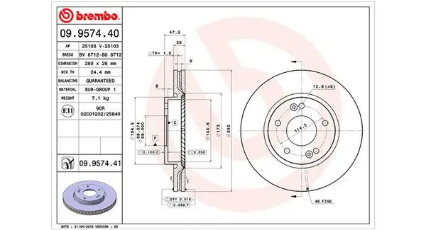 Handler.Part Brake disc Magneti Marelli 360406067900 1