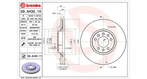 Handler.Part Brake disc Magneti Marelli 360406075700 1