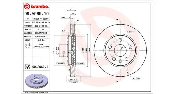 Handler.Part Brake disc Magneti Marelli 360406080700 1