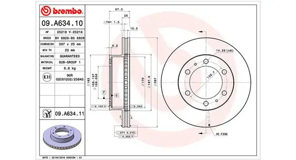 Handler.Part Brake disc Magneti Marelli 360406094100 1