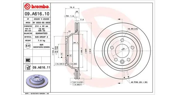 Handler.Part Brake disc Magneti Marelli 360406098800 1