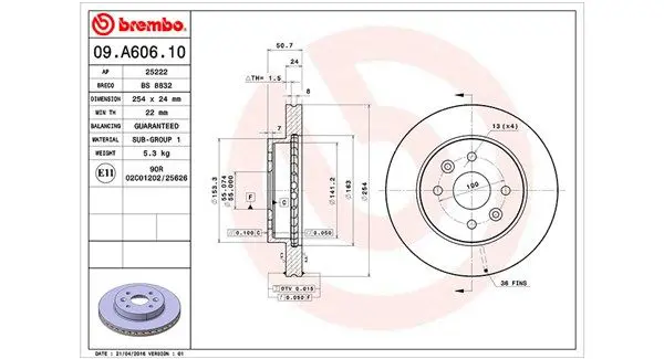 Handler.Part Brake disc Magneti Marelli 360406099800 1