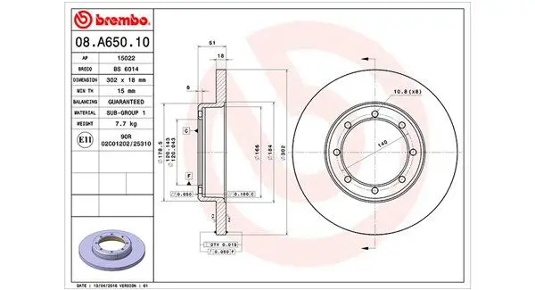 Handler.Part Brake disc Magneti Marelli 360406106300 1