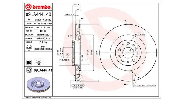 Handler.Part Brake disc Magneti Marelli 360406106800 1