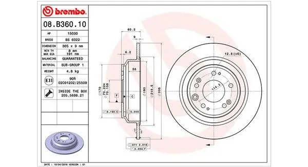 Handler.Part Brake disc Magneti Marelli 360406120100 1