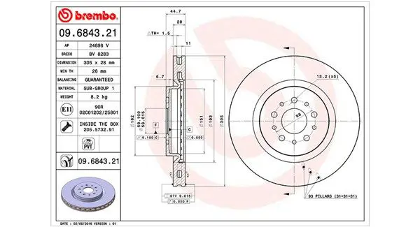 Handler.Part Brake disc Magneti Marelli 360406010801 1